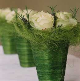 Roses with rosemary and sisal 