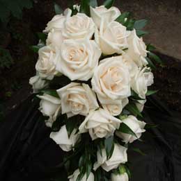 Buttermilk rose shower bouquet