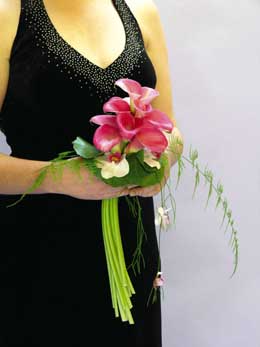 Calla lily and phalaenopsis wand